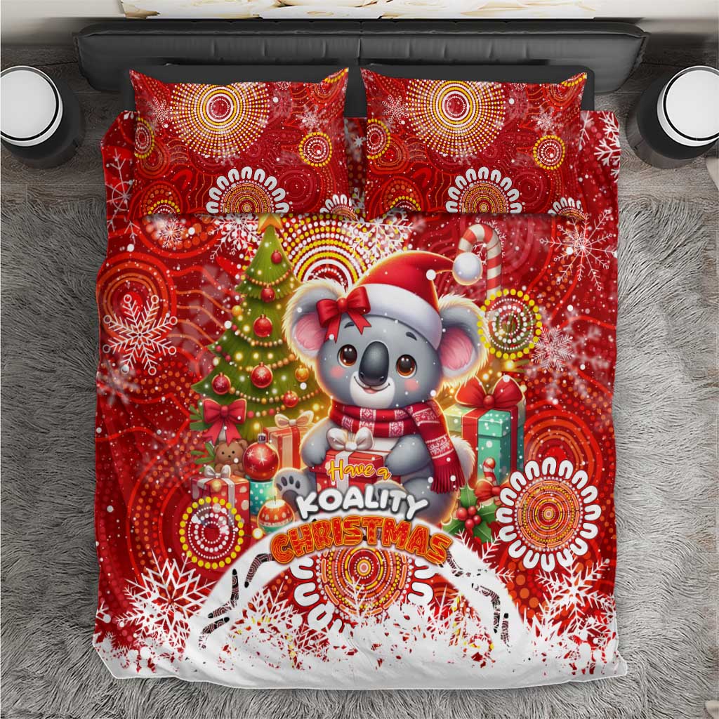 Koality Christmas Bedding Set Cute Aussie Koala Holiday - Aussie Hoodie