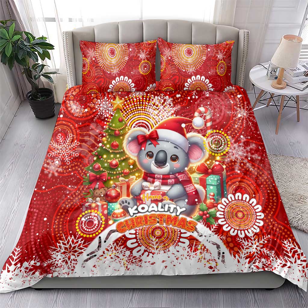 Koality Christmas Bedding Set Cute Aussie Koala Holiday - Aussie Hoodie