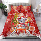 Koality Christmas Bedding Set Cute Aussie Koala Holiday - Aussie Hoodie