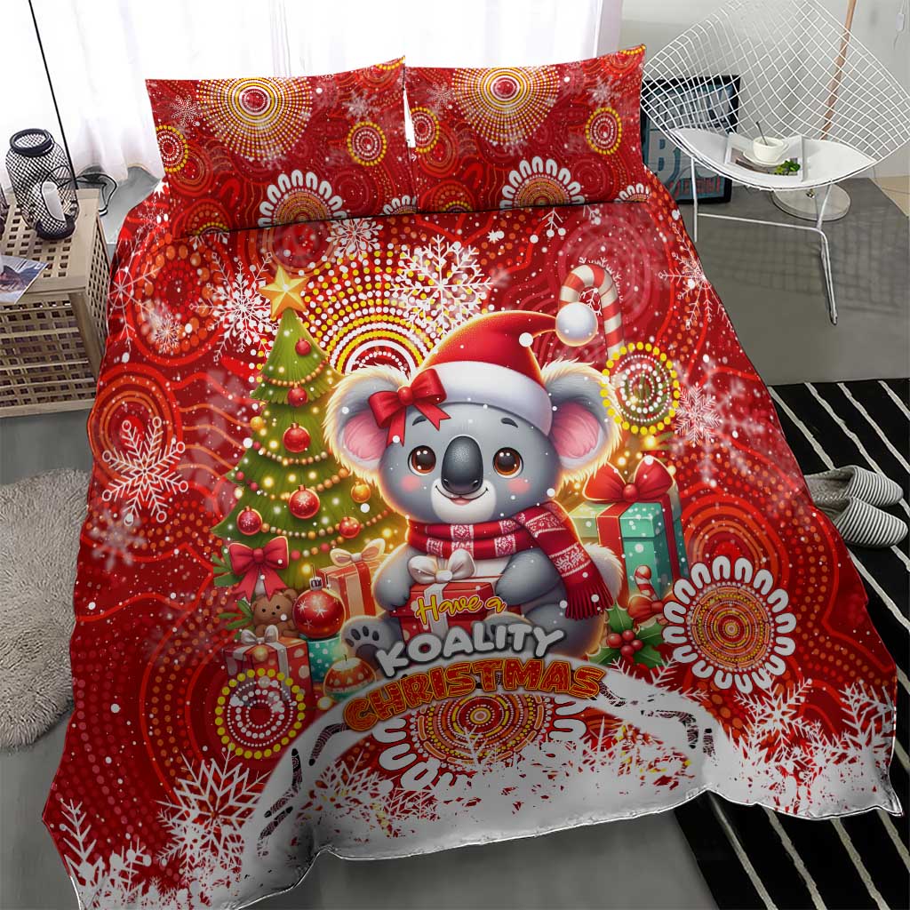 Koality Christmas Bedding Set Cute Aussie Koala Holiday - Aussie Hoodie