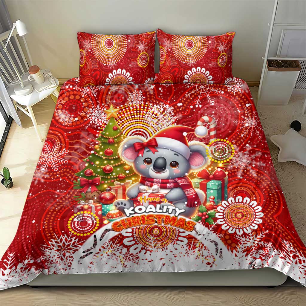 Koality Christmas Bedding Set Cute Aussie Koala Holiday - Aussie Hoodie
