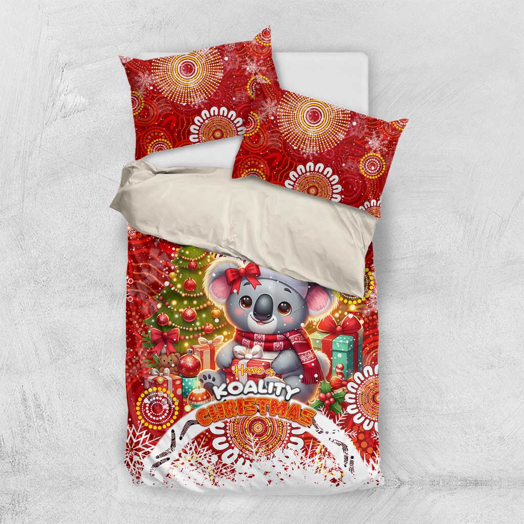 Koality Christmas Bedding Set Cute Aussie Koala Holiday - Aussie Hoodie