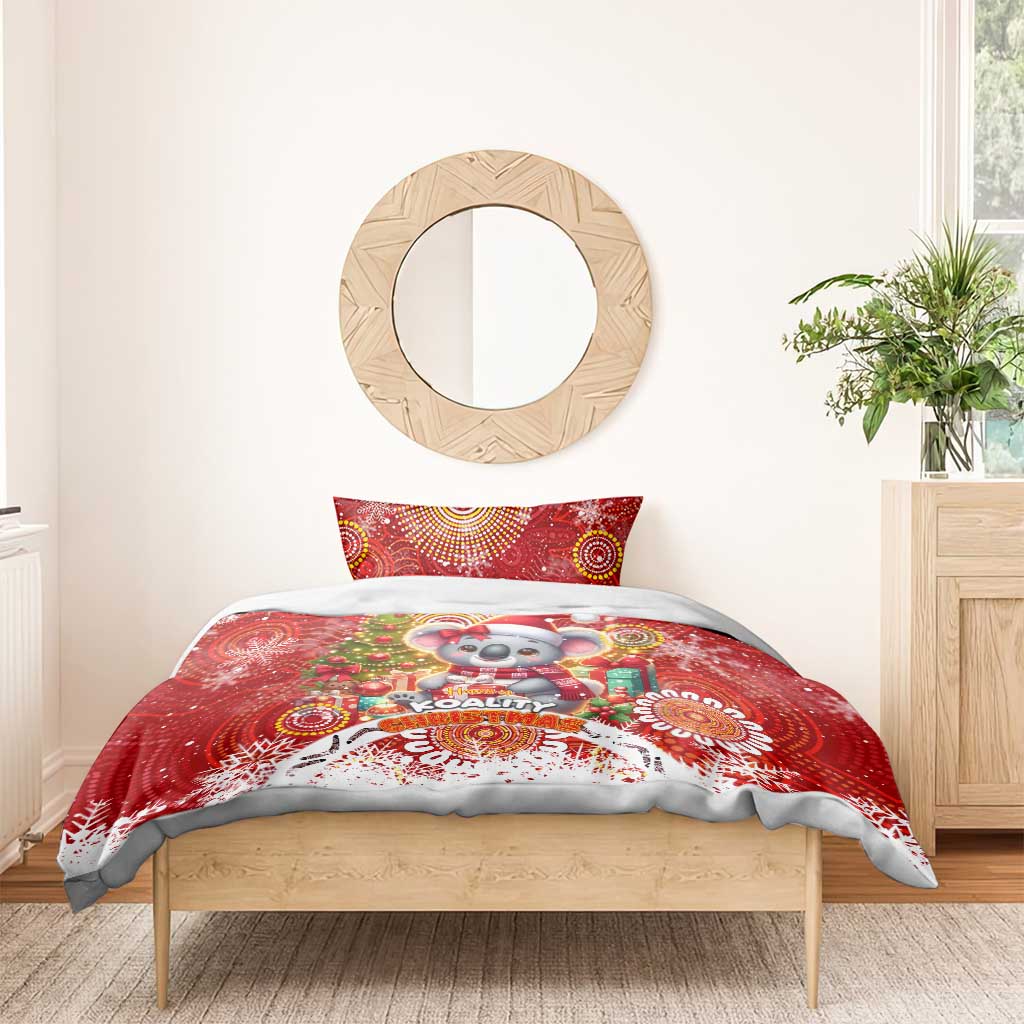 Koality Christmas Bedding Set Cute Aussie Koala Holiday - Aussie Hoodie