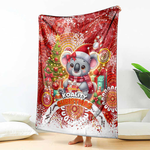 Koality Christmas Blanket Cute Aussie Koala Holiday - Aussie Hoodie