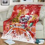 Koality Christmas Blanket Cute Aussie Koala Holiday - Aussie Hoodie