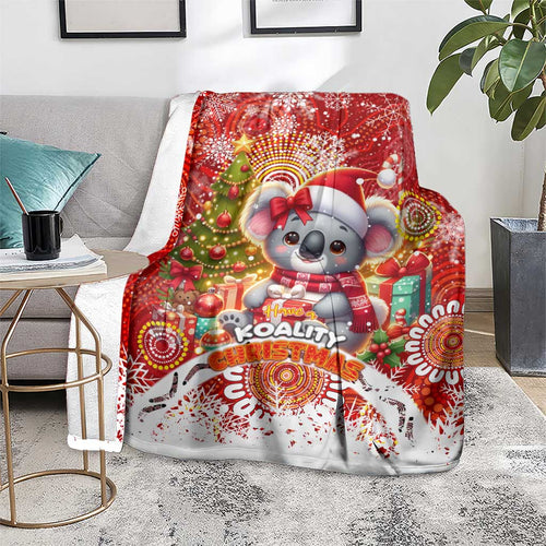 Koality Christmas Blanket Cute Aussie Koala Holiday - Aussie Hoodie