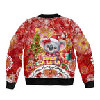 Koality Christmas Bomber Jacket Cute Aussie Koala Holiday - Aussie Hoodie