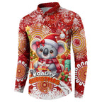 Koality Christmas Button Sweatshirt Cute Aussie Koala Holiday - Aussie Hoodie
