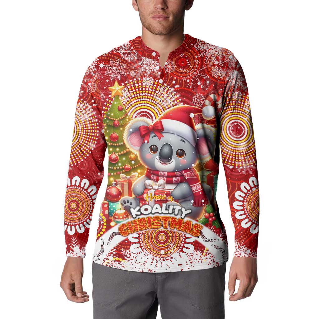 Koality Christmas Button Sweatshirt Cute Aussie Koala Holiday - Aussie Hoodie