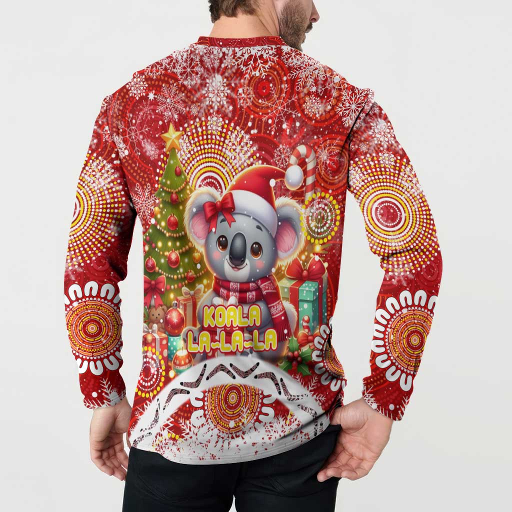 Koality Christmas Button Sweatshirt Cute Aussie Koala Holiday - Aussie Hoodie