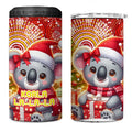 Koality Christmas 4 in 1 Can Cooler Tumbler Cute Aussie Koala Holiday - Aussie Hoodie