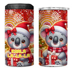 Koality Christmas 4 in 1 Can Cooler Tumbler Cute Aussie Koala Holiday - Aussie Hoodie