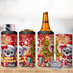 Koality Christmas 4 in 1 Can Cooler Tumbler Cute Aussie Koala Holiday - Aussie Hoodie
