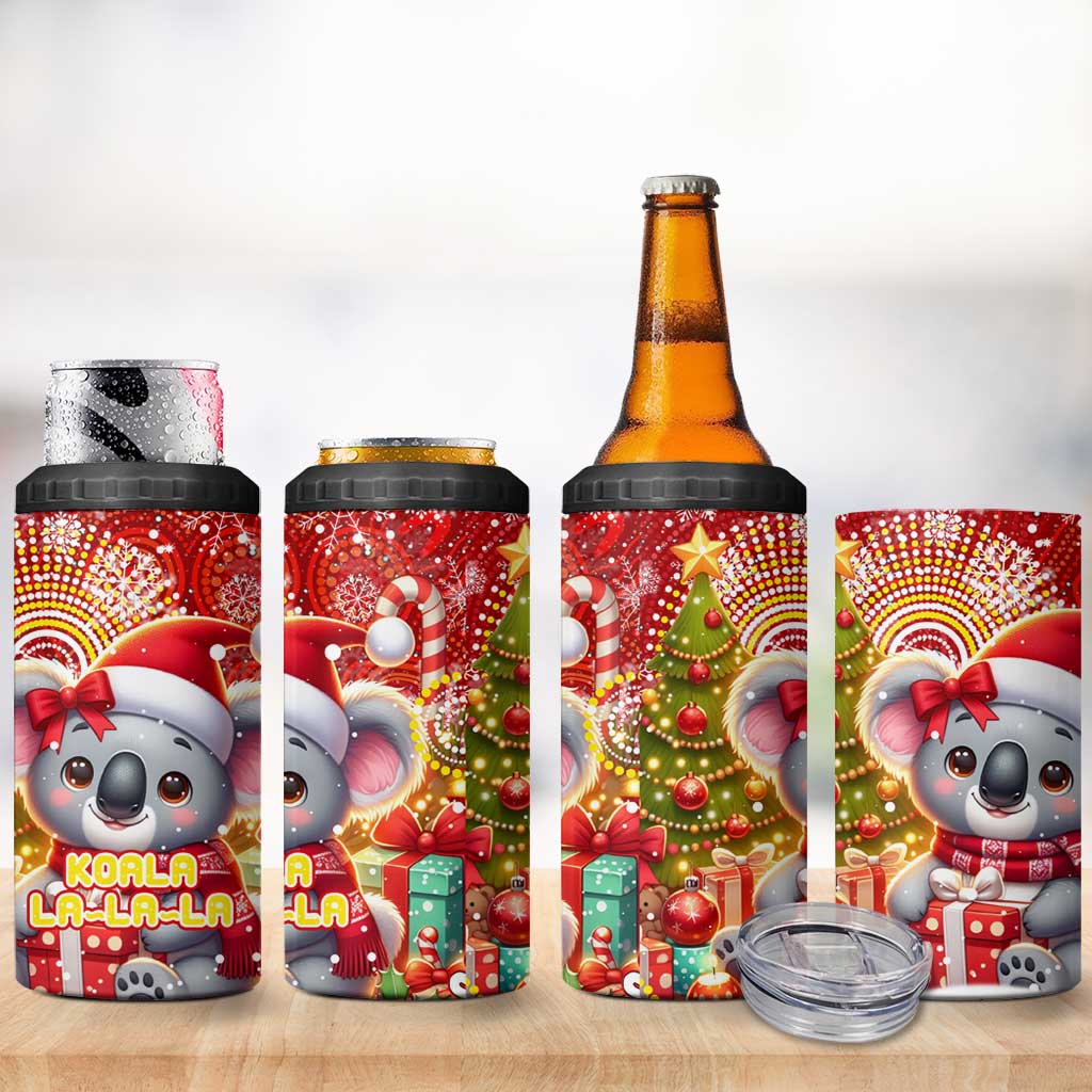 Koality Christmas 4 in 1 Can Cooler Tumbler Cute Aussie Koala Holiday - Aussie Hoodie