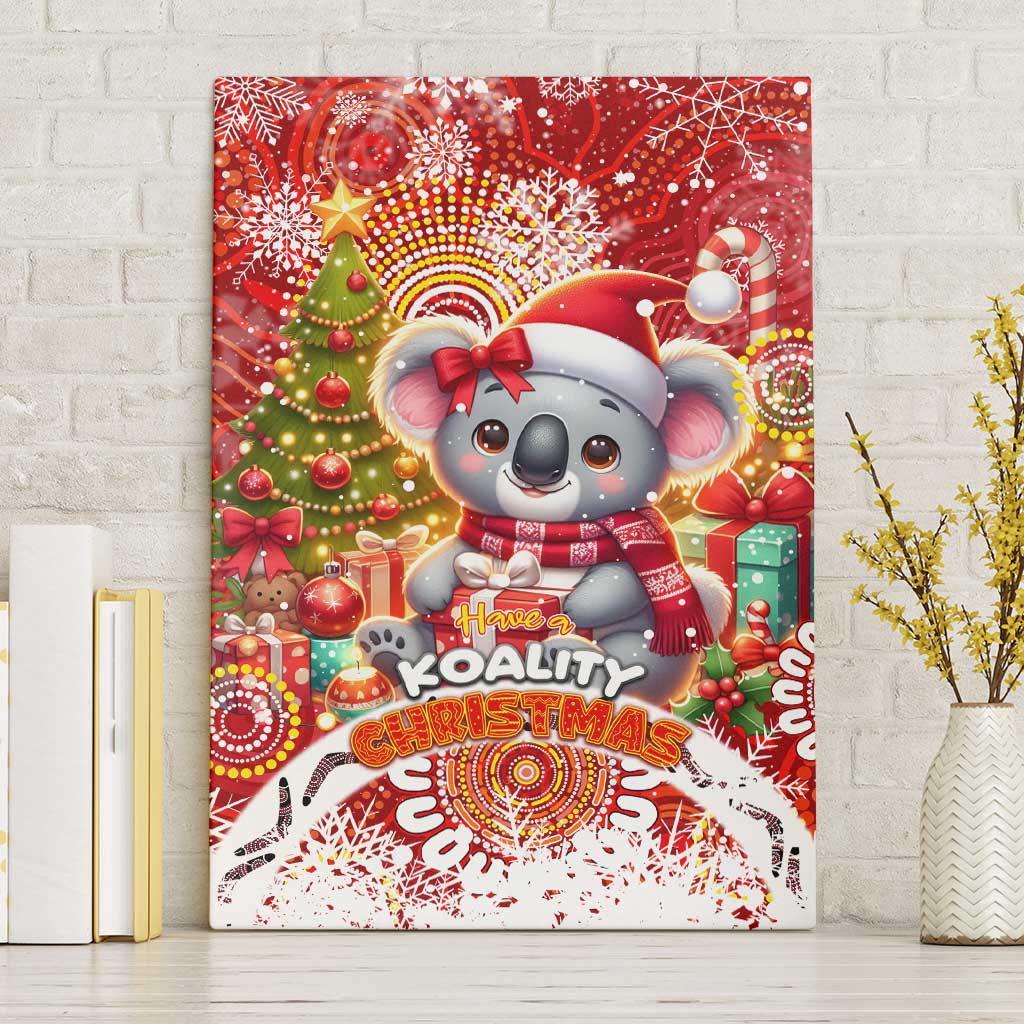 Koality Christmas Canvas Wall Art Cute Aussie Koala Holiday - Aussie Hoodie