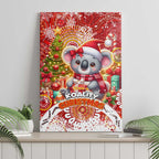 Koality Christmas Canvas Wall Art Cute Aussie Koala Holiday - Aussie Hoodie