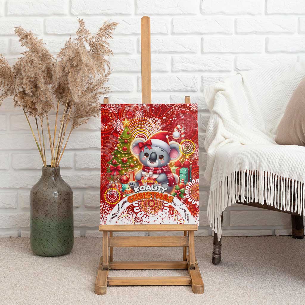 Koality Christmas Canvas Wall Art Cute Aussie Koala Holiday - Aussie Hoodie