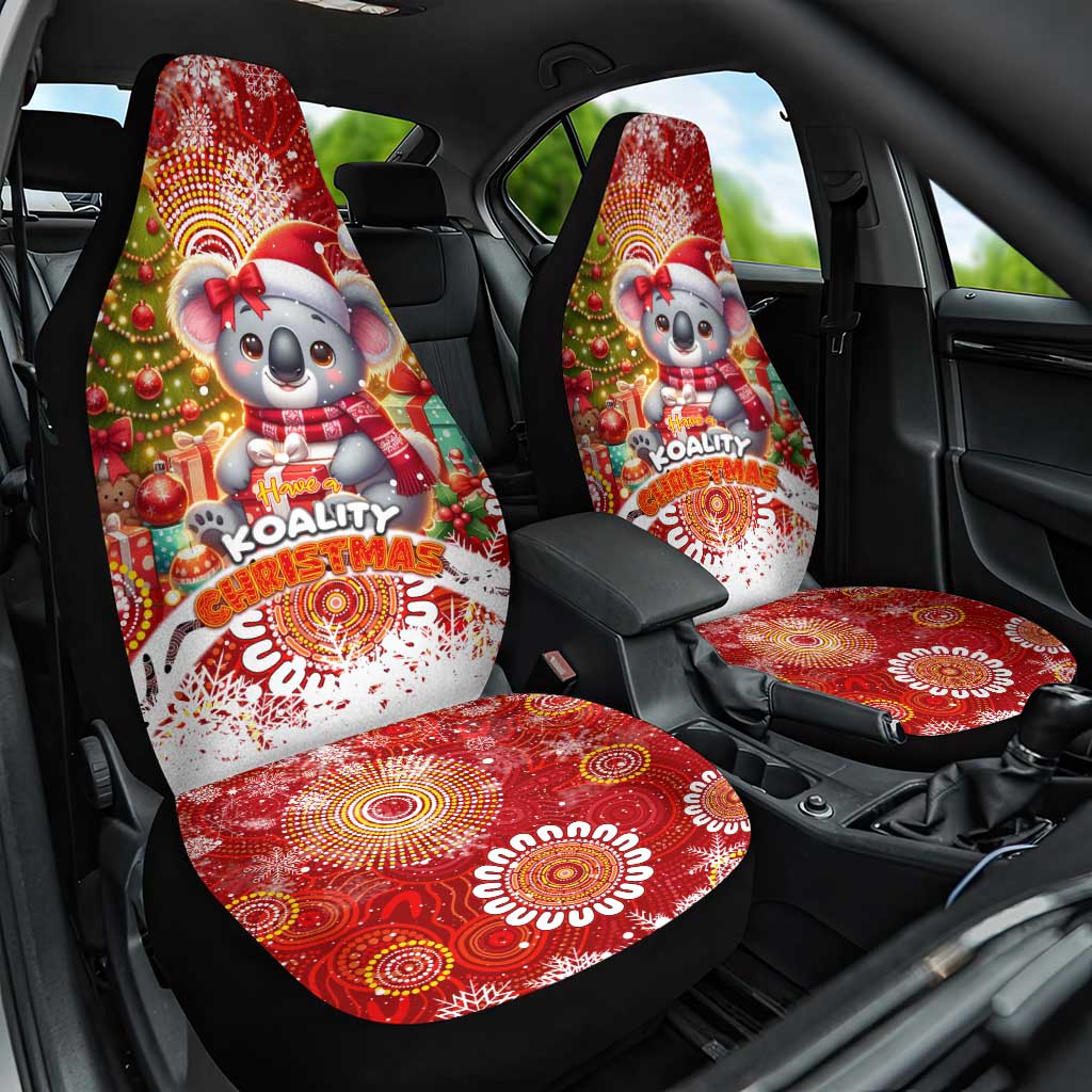 Koality Christmas Car Seat Cover Cute Aussie Koala Holiday - Aussie Hoodie