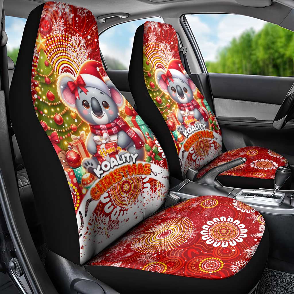 Koality Christmas Car Seat Cover Cute Aussie Koala Holiday - Aussie Hoodie