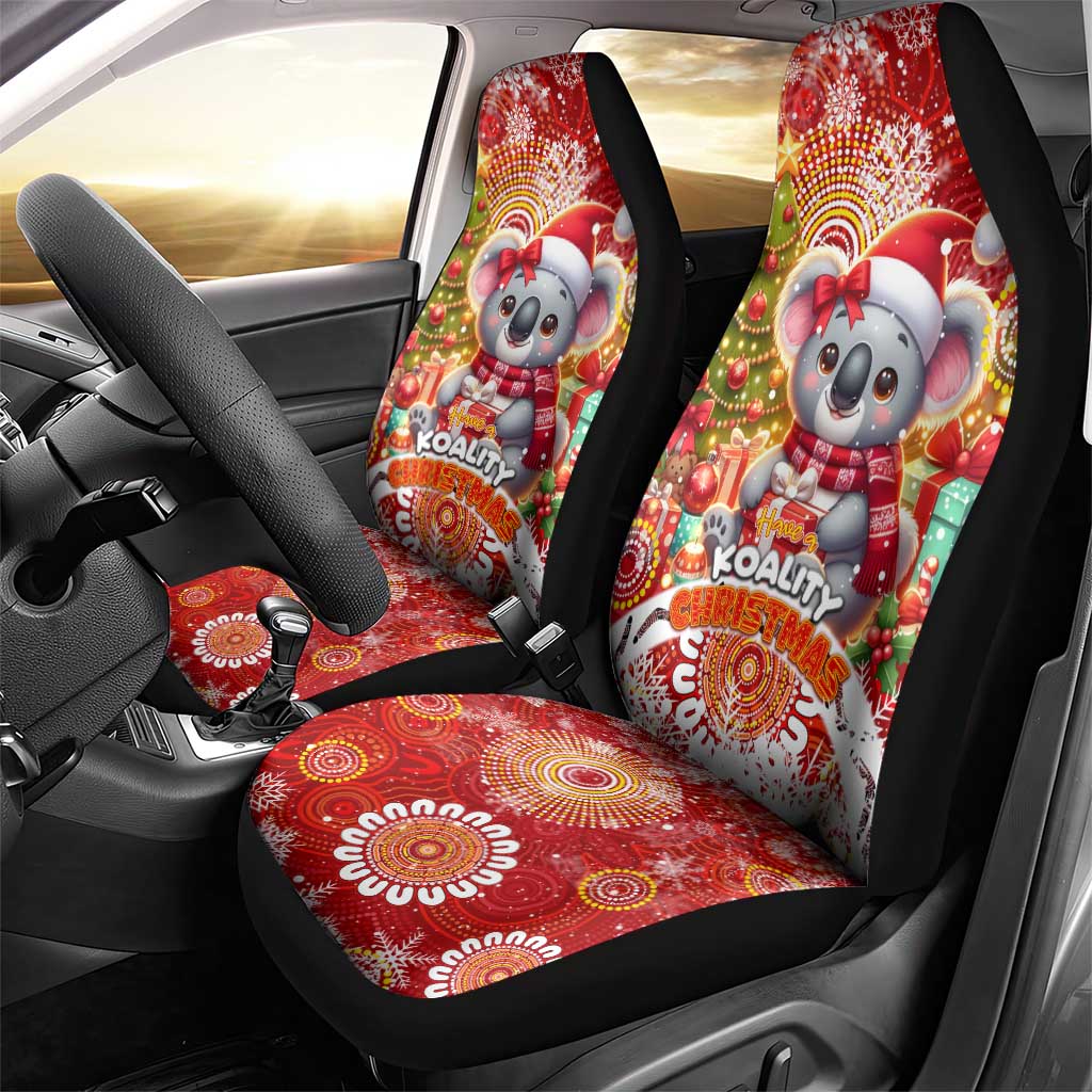 Koality Christmas Car Seat Cover Cute Aussie Koala Holiday - Aussie Hoodie