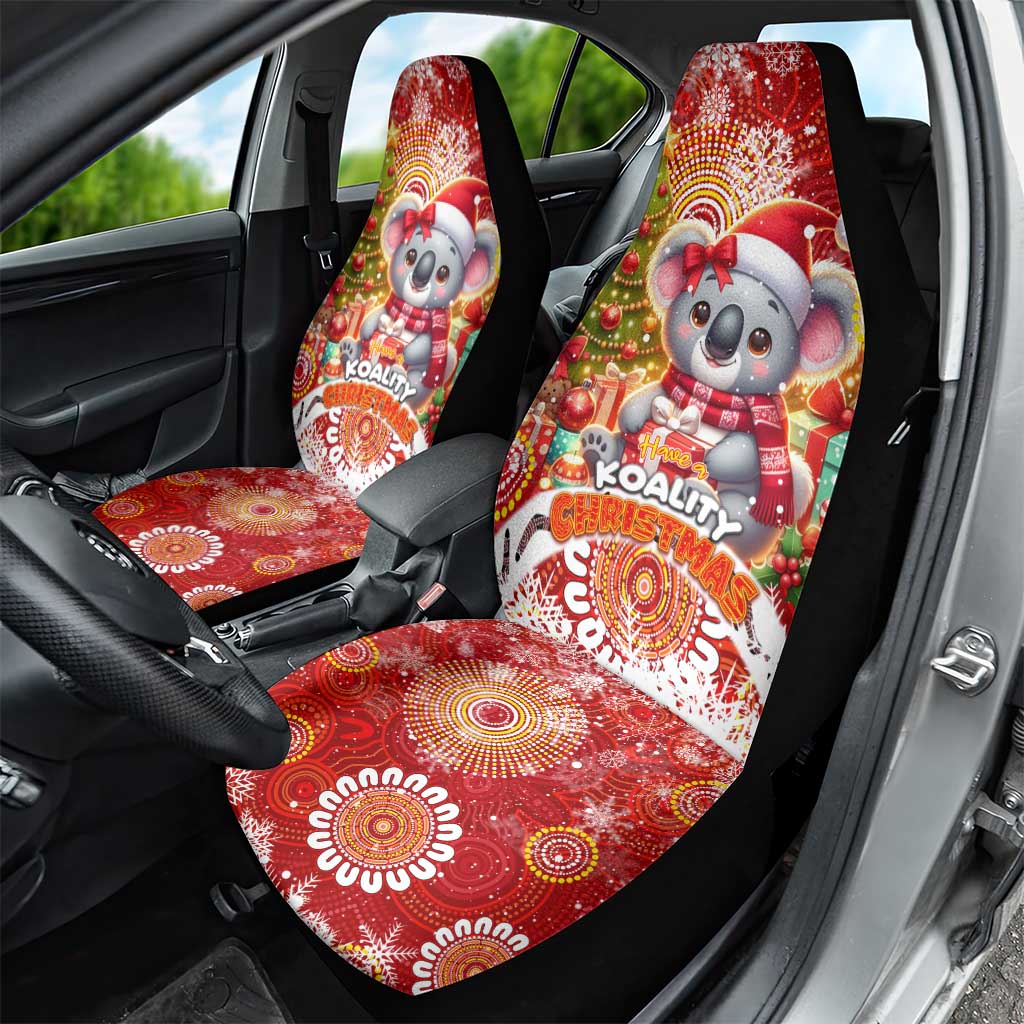 Koality Christmas Car Seat Cover Cute Aussie Koala Holiday - Aussie Hoodie