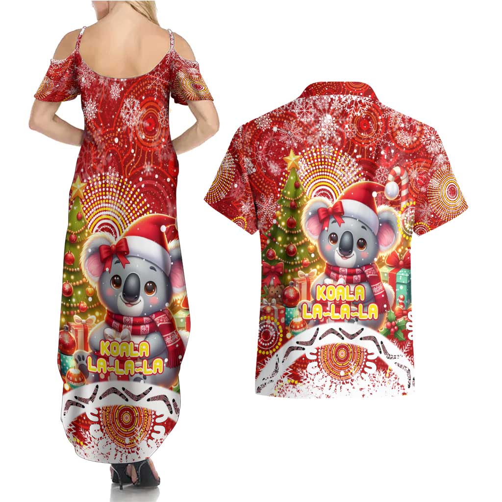 Koality Christmas Couples Matching Summer Maxi Dress and Hawaiian Shirt Cute Aussie Koala Holiday - Aussie Hoodie