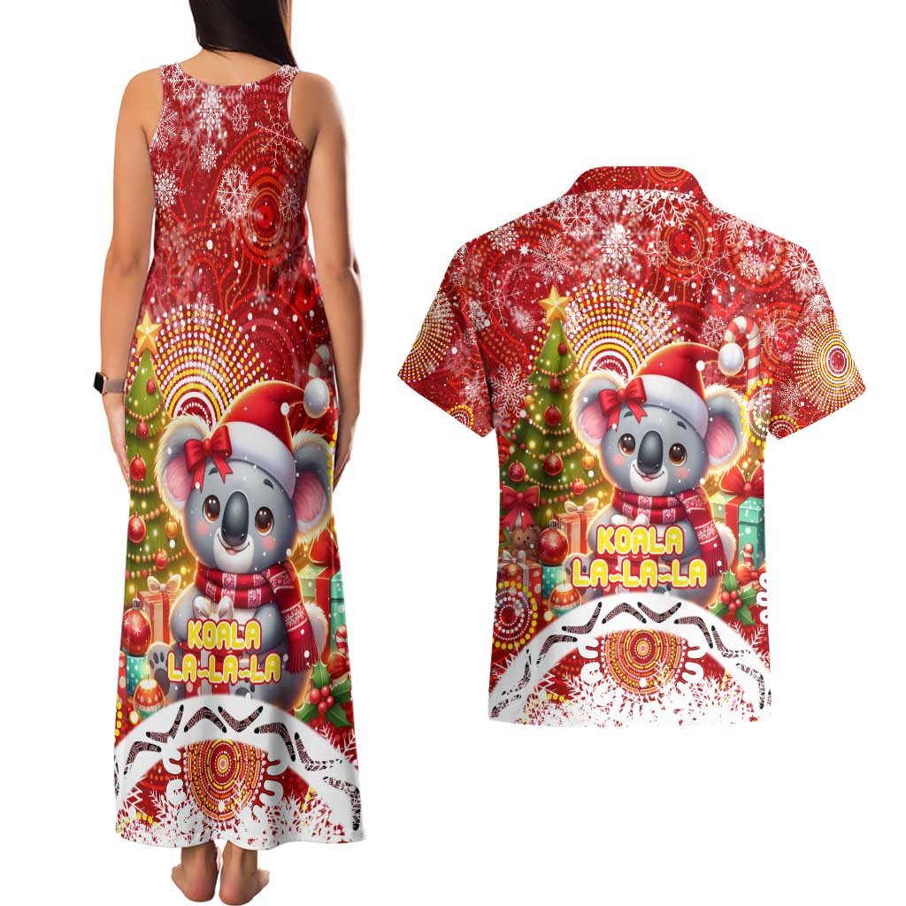 Koality Christmas Couples Matching Tank Maxi Dress and Hawaiian Shirt Cute Aussie Koala Holiday - Aussie Hoodie