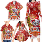 Koality Christmas Family Matching Long Sleeve Bodycon Dress and Hawaiian Shirt Cute Aussie Koala Holiday - Aussie Hoodie