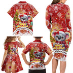 Koality Christmas Family Matching Long Sleeve Bodycon Dress and Hawaiian Shirt Cute Aussie Koala Holiday - Aussie Hoodie