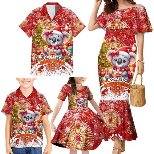 Koality Christmas Family Matching Mermaid Dress and Hawaiian Shirt Cute Aussie Koala Holiday - Aussie Hoodie