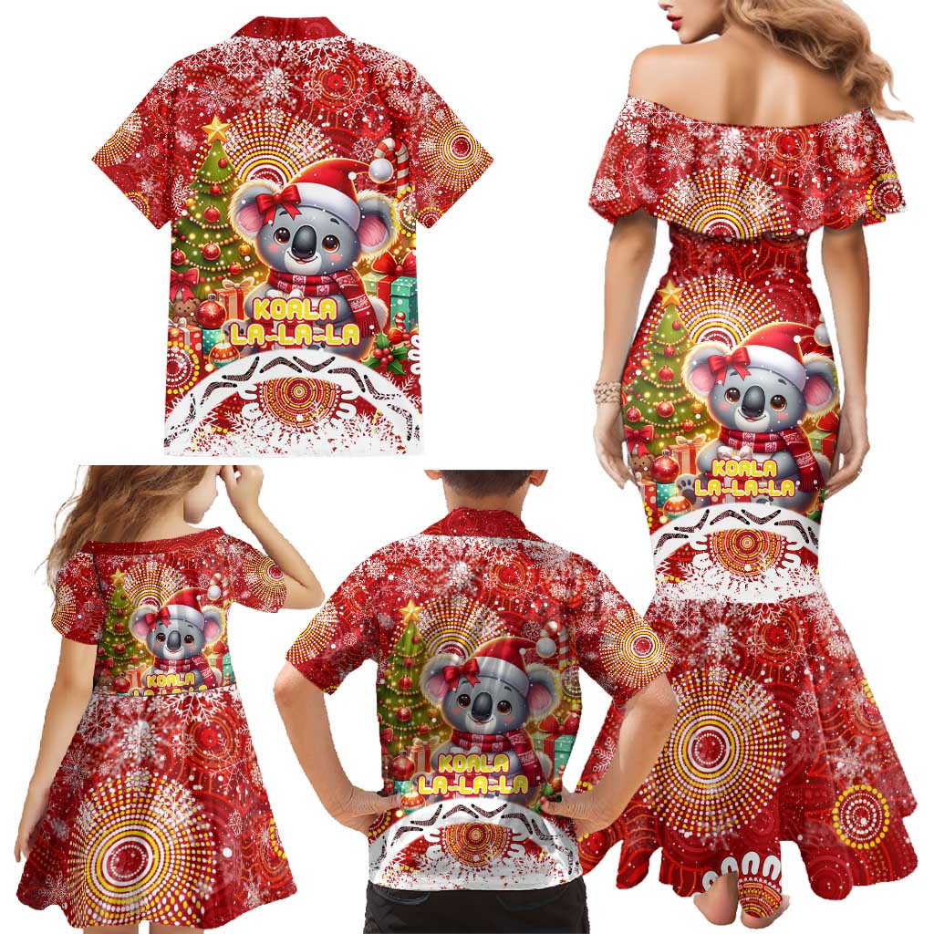 Koality Christmas Family Matching Mermaid Dress and Hawaiian Shirt Cute Aussie Koala Holiday - Aussie Hoodie
