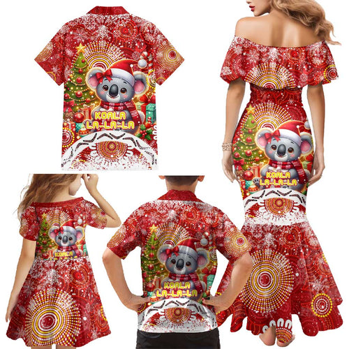 Koality Christmas Family Matching Mermaid Dress and Hawaiian Shirt Cute Aussie Koala Holiday - Aussie Hoodie
