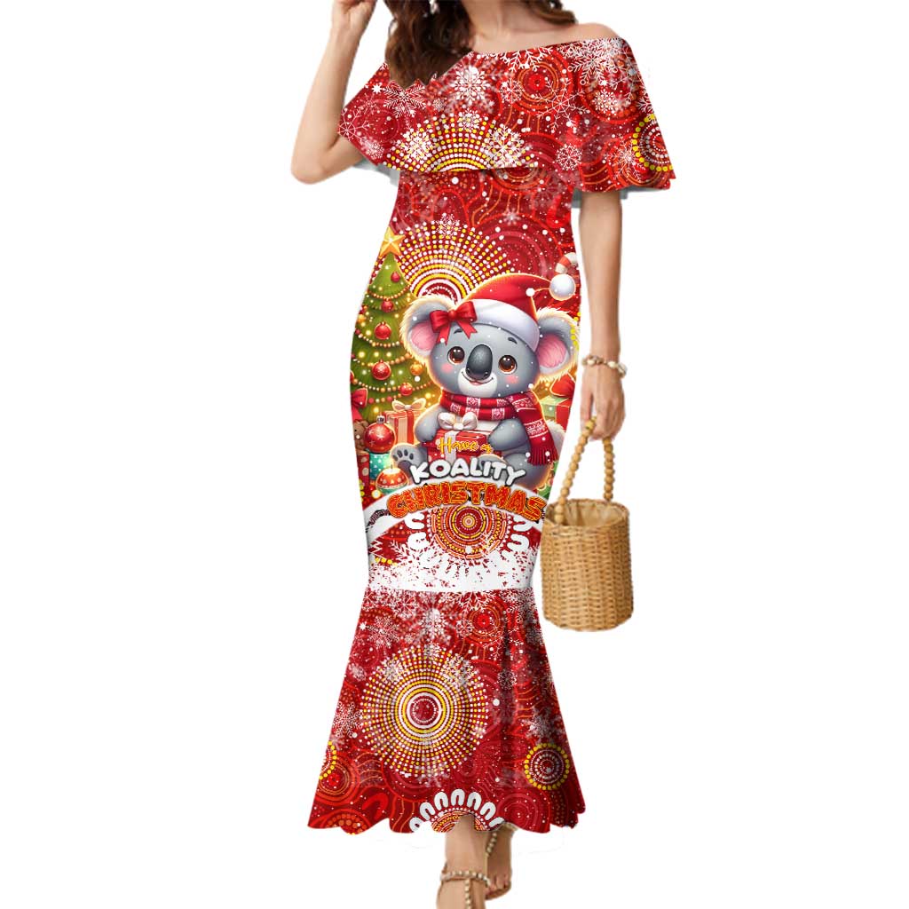 Koality Christmas Family Matching Mermaid Dress and Hawaiian Shirt Cute Aussie Koala Holiday - Aussie Hoodie