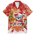 Koality Christmas Family Matching Off The Shoulder Long Sleeve Dress and Hawaiian Shirt Cute Aussie Koala Holiday - Aussie Hoodie
