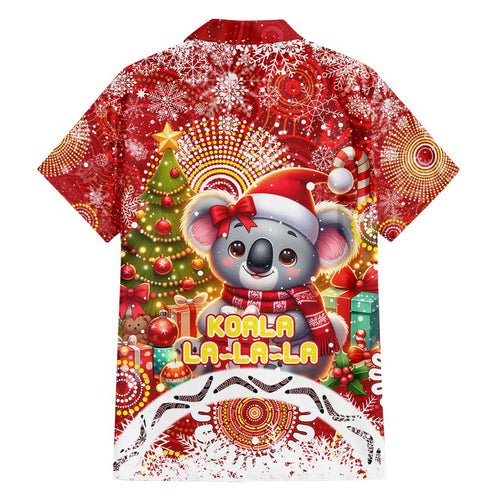 Koality Christmas Family Matching Off Shoulder Short Dress and Hawaiian Shirt Cute Aussie Koala Holiday - Aussie Hoodie
