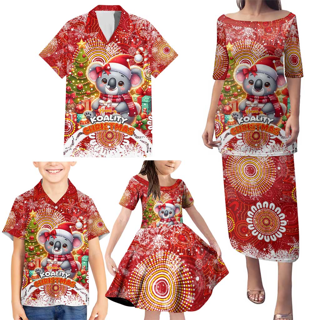 Koality Christmas Family Matching Puletasi and Hawaiian Shirt Cute Aussie Koala Holiday - Aussie Hoodie