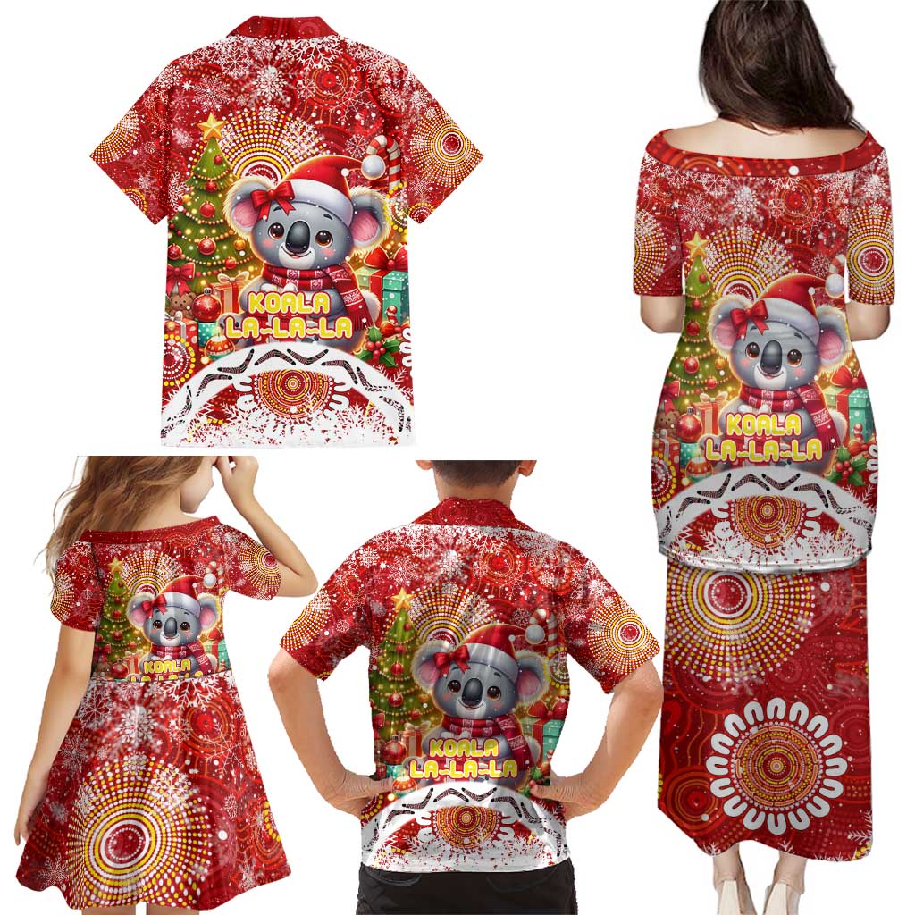 Koality Christmas Family Matching Puletasi and Hawaiian Shirt Cute Aussie Koala Holiday - Aussie Hoodie