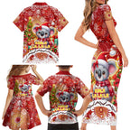 Koality Christmas Family Matching Short Sleeve Bodycon Dress and Hawaiian Shirt Cute Aussie Koala Holiday - Aussie Hoodie