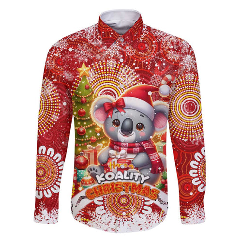 Koality Christmas Family Matching Short Sleeve Bodycon Dress and Hawaiian Shirt Cute Aussie Koala Holiday - Aussie Hoodie