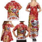 Koality Christmas Family Matching Summer Maxi Dress and Hawaiian Shirt Cute Aussie Koala Holiday - Aussie Hoodie