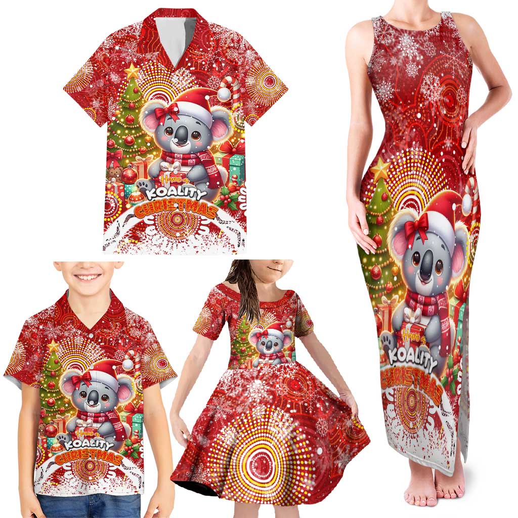 Koality Christmas Family Matching Tank Maxi Dress and Hawaiian Shirt Cute Aussie Koala Holiday - Aussie Hoodie