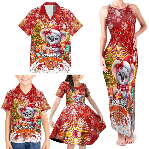 Koality Christmas Family Matching Tank Maxi Dress and Hawaiian Shirt Cute Aussie Koala Holiday - Aussie Hoodie
