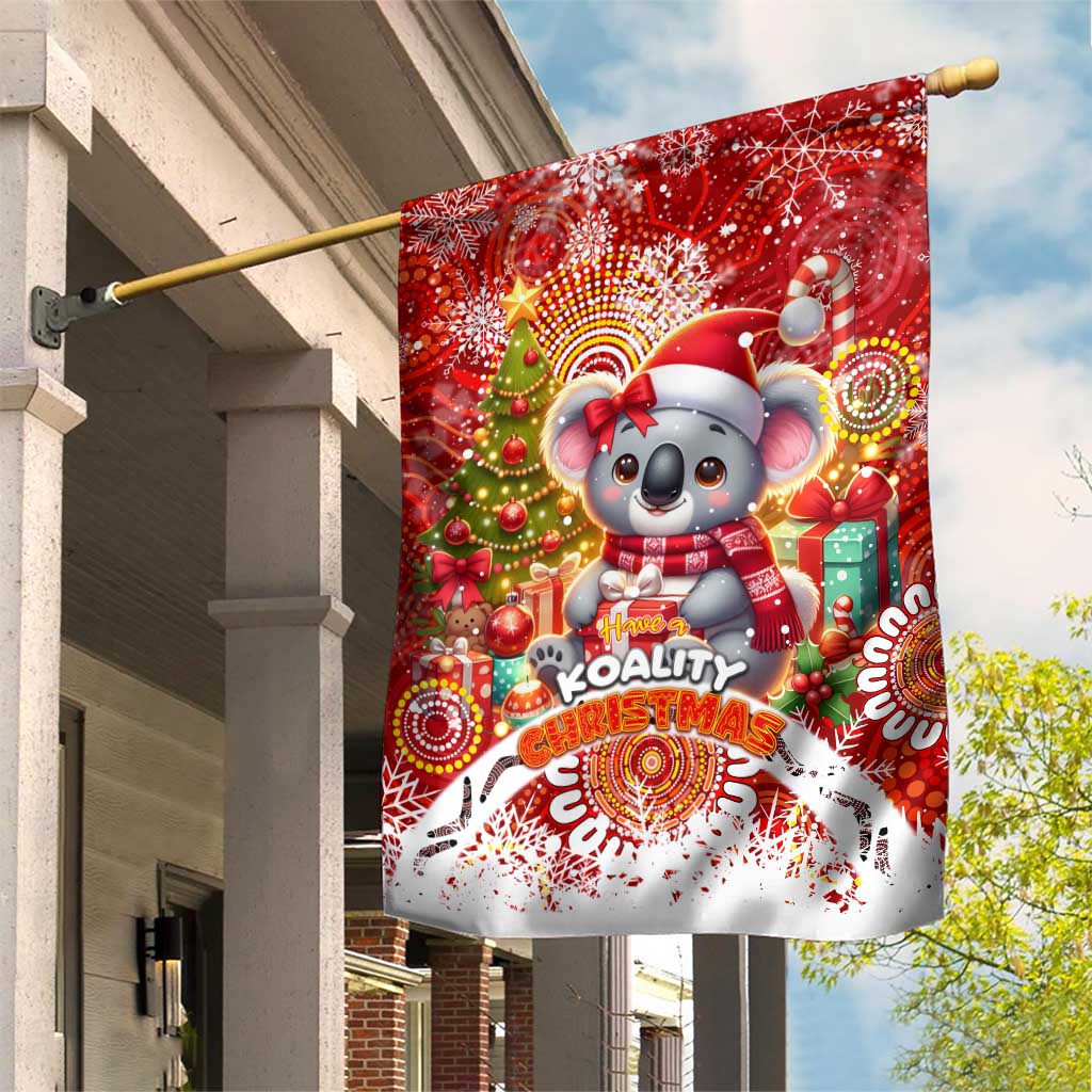 Koality Christmas Garden Flag Cute Aussie Koala Holiday - Aussie Hoodie