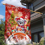 Koality Christmas Garden Flag Cute Aussie Koala Holiday - Aussie Hoodie