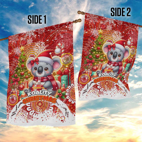 Koality Christmas Garden Flag Cute Aussie Koala Holiday - Aussie Hoodie