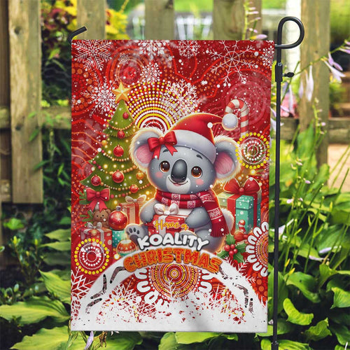 Koality Christmas Garden Flag Cute Aussie Koala Holiday - Aussie Hoodie