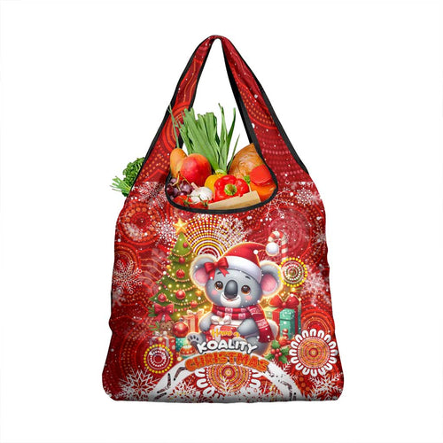 Koality Christmas Grocery Bag Cute Aussie Koala Holiday - Aussie Hoodie