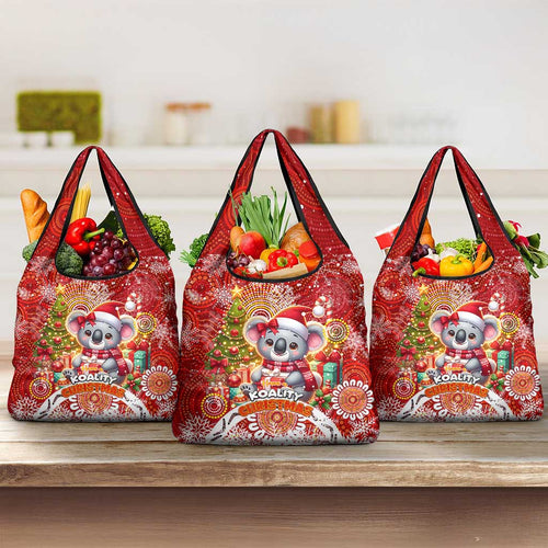 Koality Christmas Grocery Bag Cute Aussie Koala Holiday - Aussie Hoodie