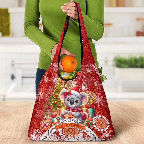 Koality Christmas Grocery Bag Cute Aussie Koala Holiday - Aussie Hoodie