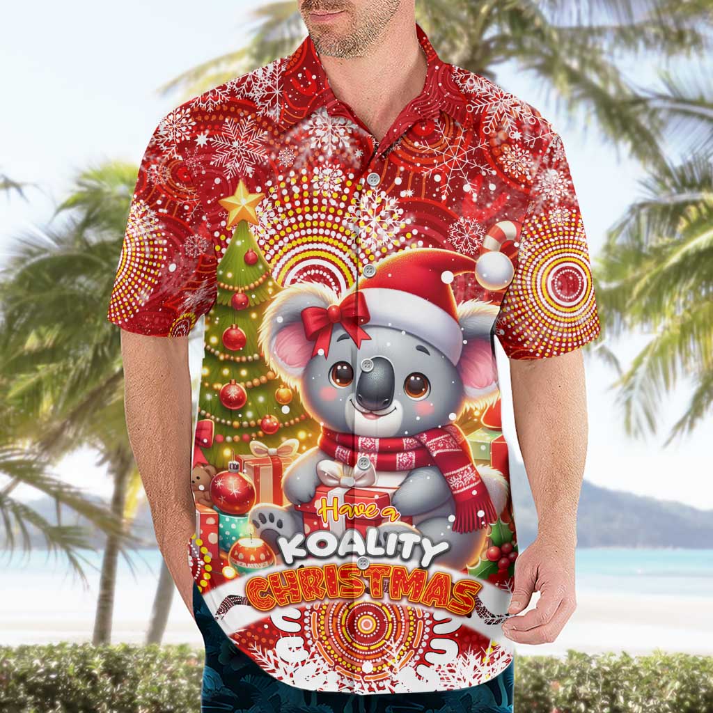Koality Christmas Hawaiian Shirt Cute Aussie Koala Holiday - Aussie Hoodie